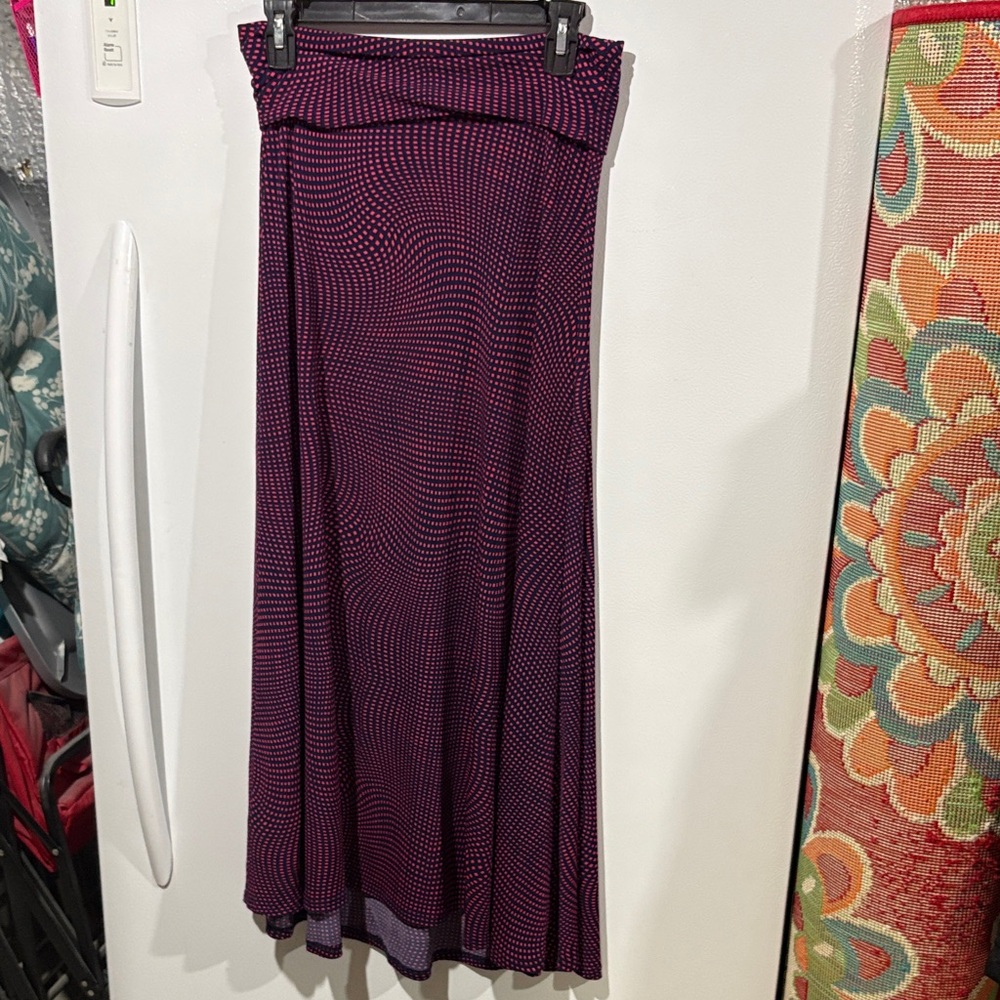 LuLaRoe Purple Printed Maxi Skirt